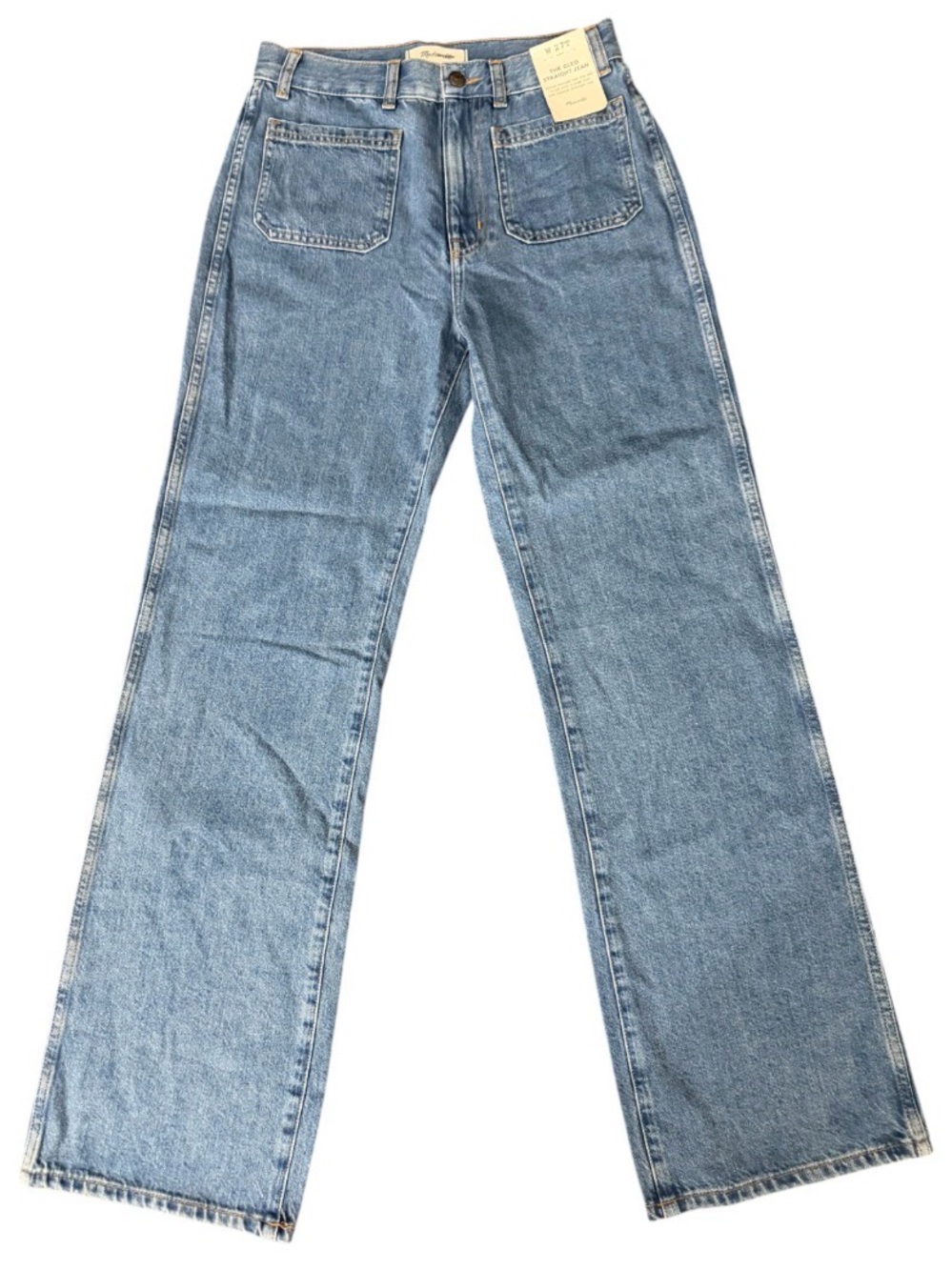 Women’s The Cleo Straight Jeans Size 27 Tall Denim High Rise 100 Cotton